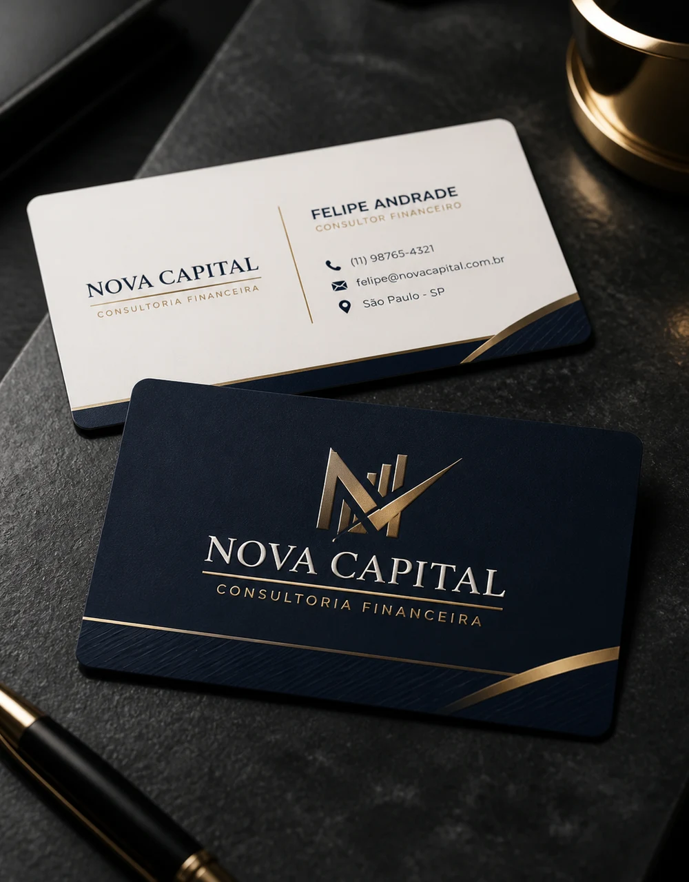 Mockup de cartao de visita premium