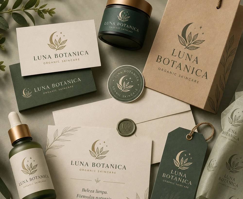 Mockup de identidade visual premium